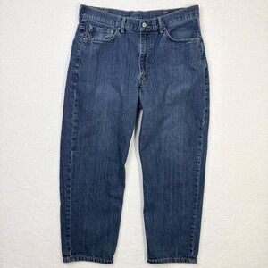 Levi Strauss 550 Jeans Mens 38x30 Fits 37x28 Relaxed Dark Wash Denim Baggy Loose